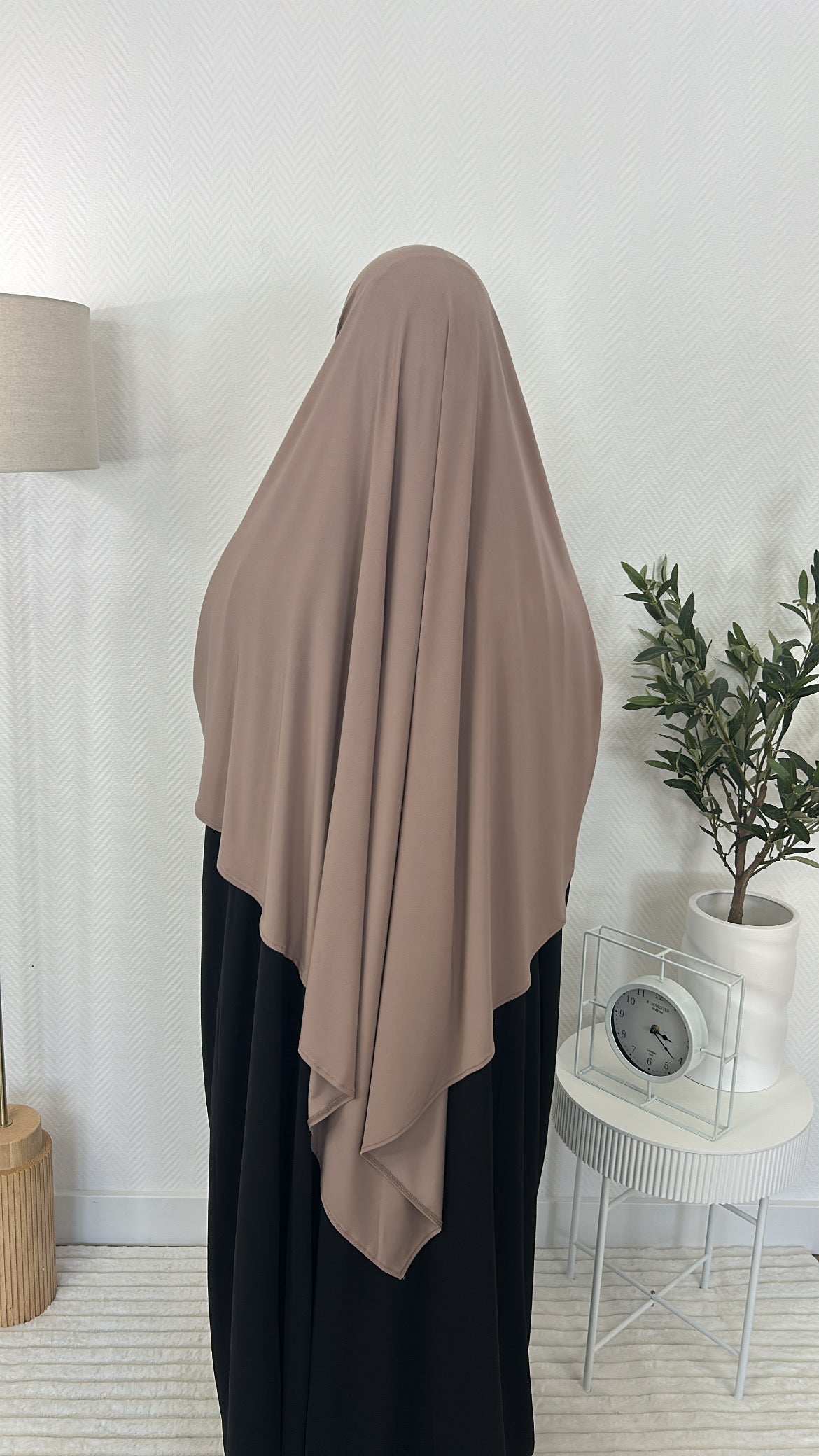 Khimar jersey premium rose poudré