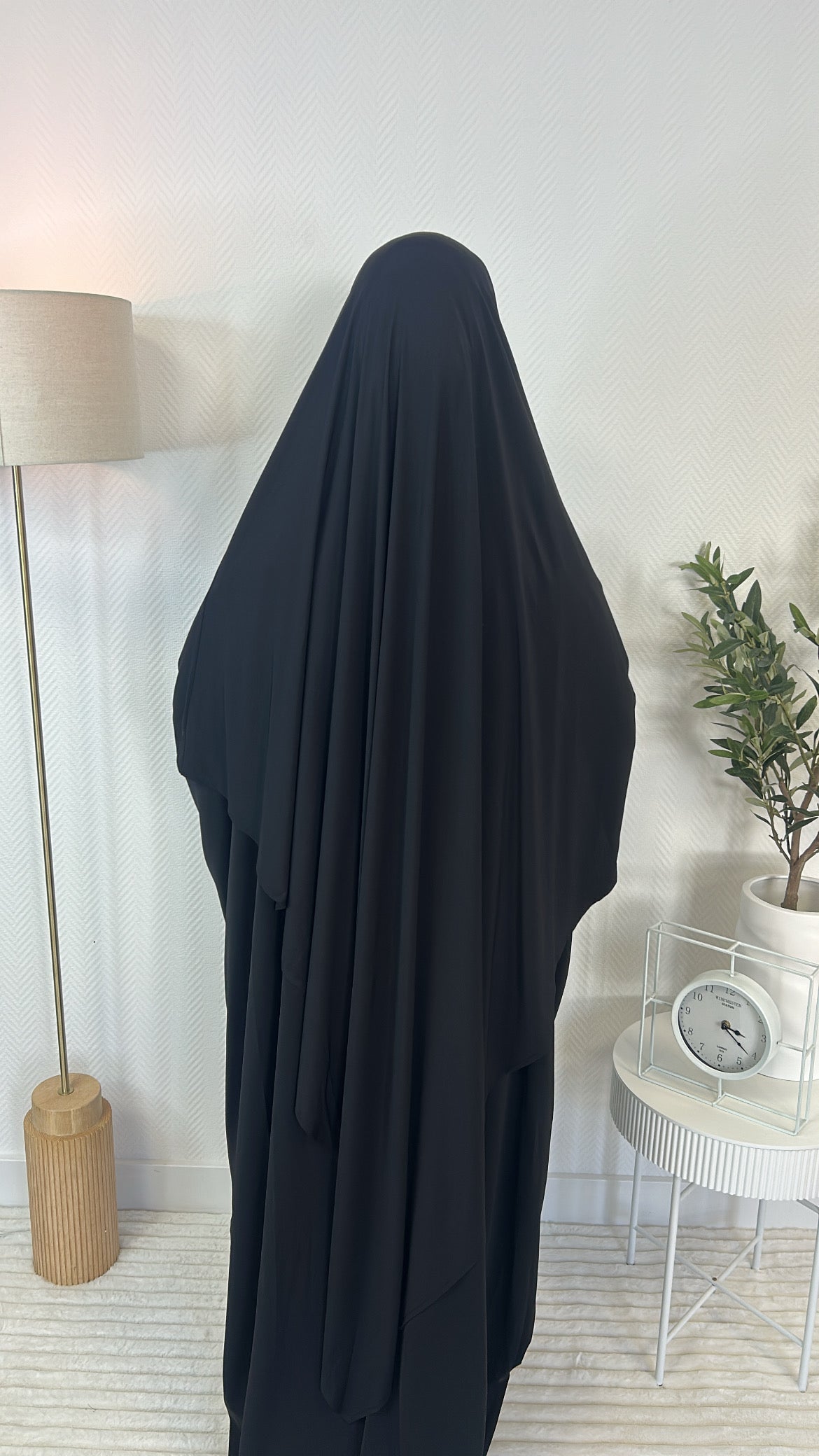 Khimar jersey premium noir