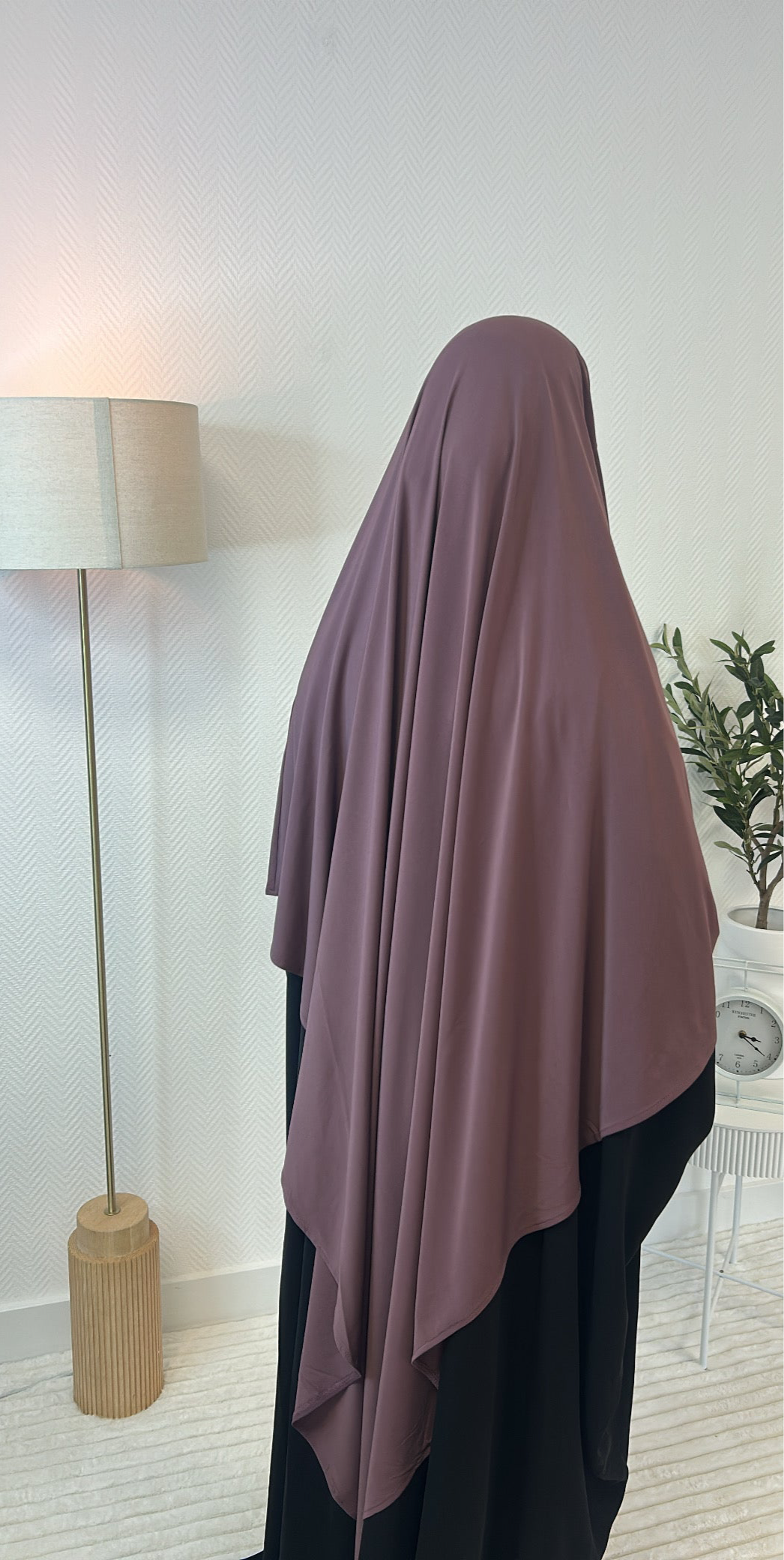 Khimar jersey premium vieux rose