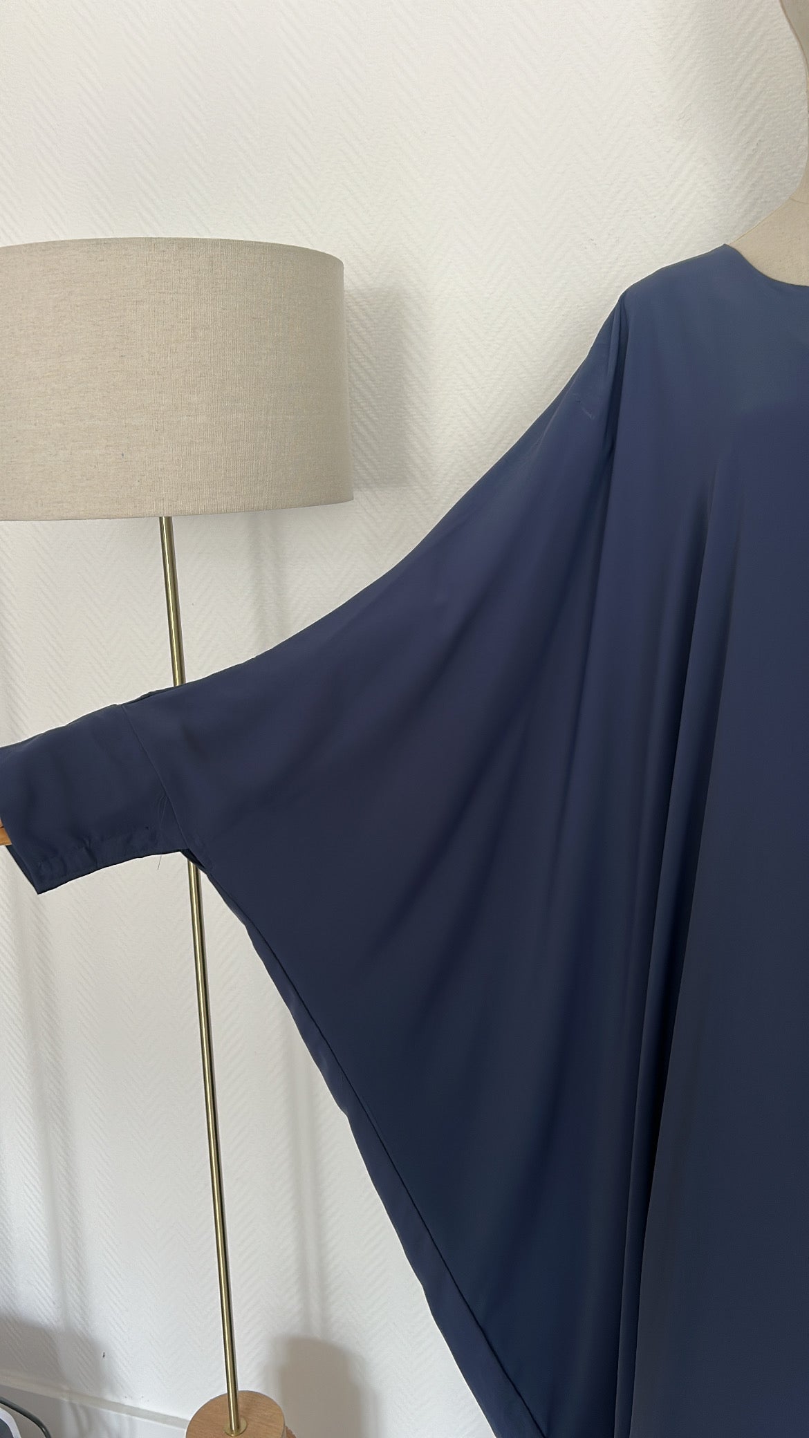 Abaya allaitement bleu