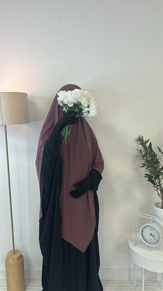 Khimar jersey premium vieux rose