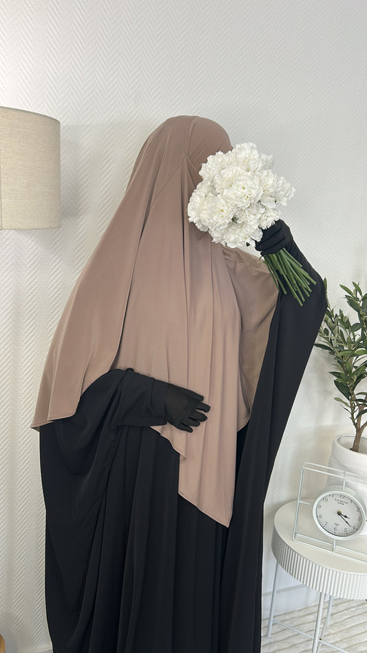 Khimar jersey premium rose poudré