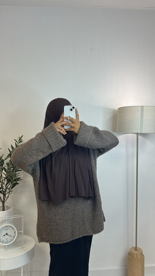 Pull taupe